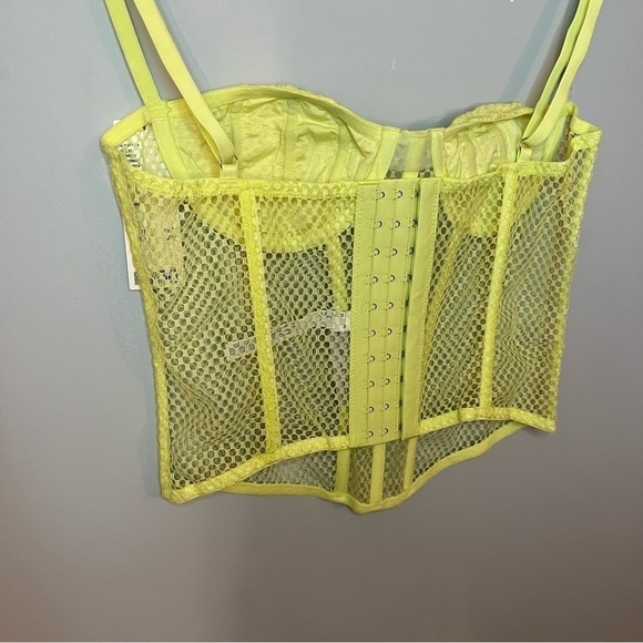Urban Outfitters Out From Under Modern Love Overdrive Fishnet Corset Sz L NWT - Picture 13 of 15